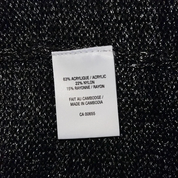Reitmans metallic charcoal long sleeve  sweater blouse Sz SP - Picture 9 of 12